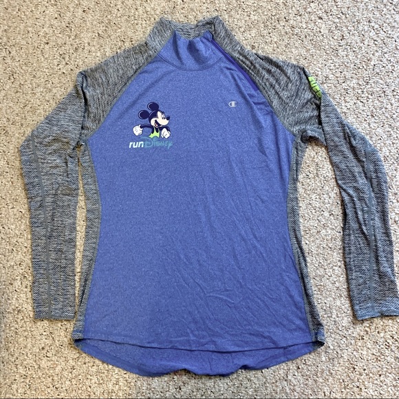 Disney Tops - Run Disney Quarter Zip Athletic Shirt